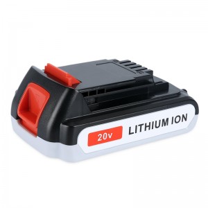Li-ion 2000mAh 20 V csere-akkumulátorok Black \u0026 Decker LB20, LBX20, LBX4020, LB2X4020 szerszámokhoz