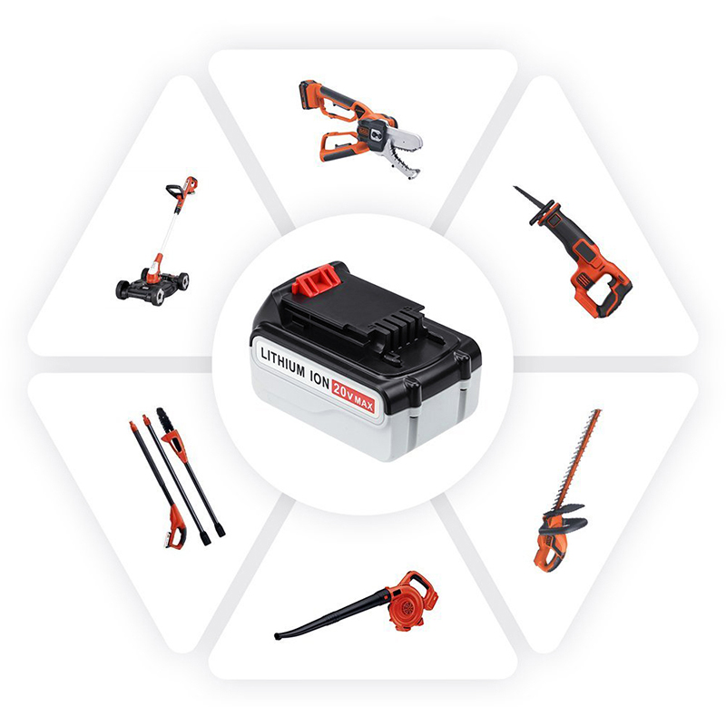 Csere 20 V 3000mAh Li-ion akkumulátorok Black \u0026 Decker LB20, LBX20, LBX4020, LB2X4020 elektromos fúrókhoz
