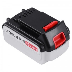 Li-ion 20V 4000mAh csereakkumulátorok Black \u0026 Decker LB20, LBX20, LBX4020, LB2X4020 akkus szerszámokhoz