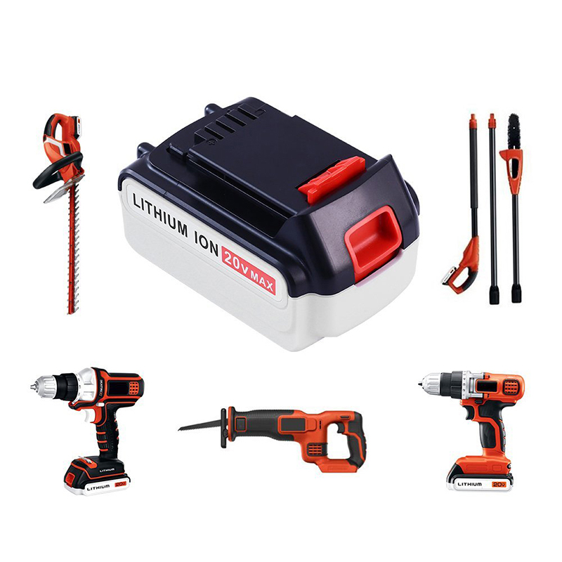Black \u0026 Decker LB20, LBX20, LBX4020, LB2X4020 szerszám akkumulátorokhoz Cserélhető Li-ion 20 V 6000mAh akkumulátor